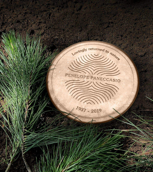Your tree burial also comes with a wood-engraved marker